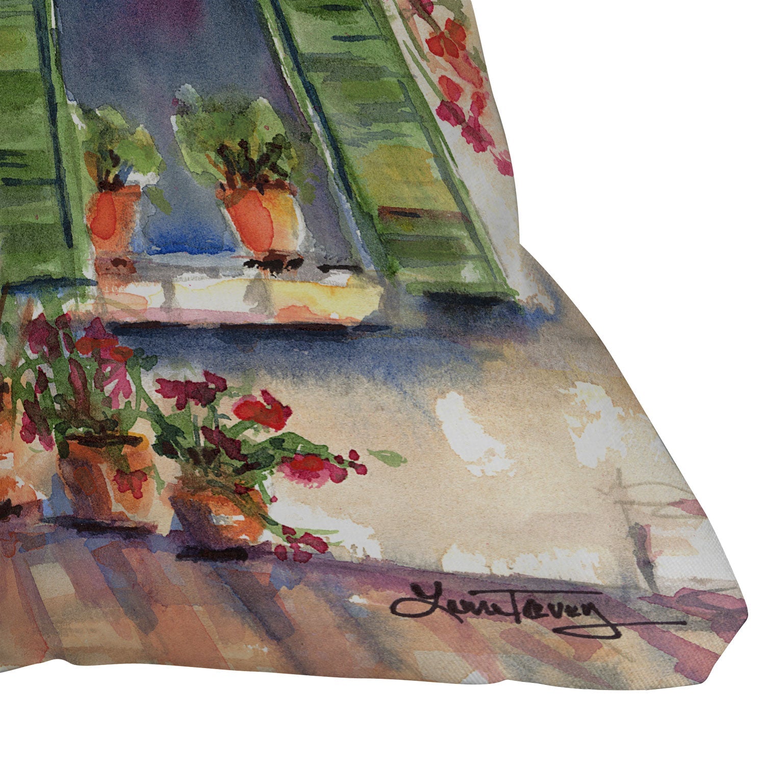 Laura Trevey Valldemossa Outdoor Throw Pillow