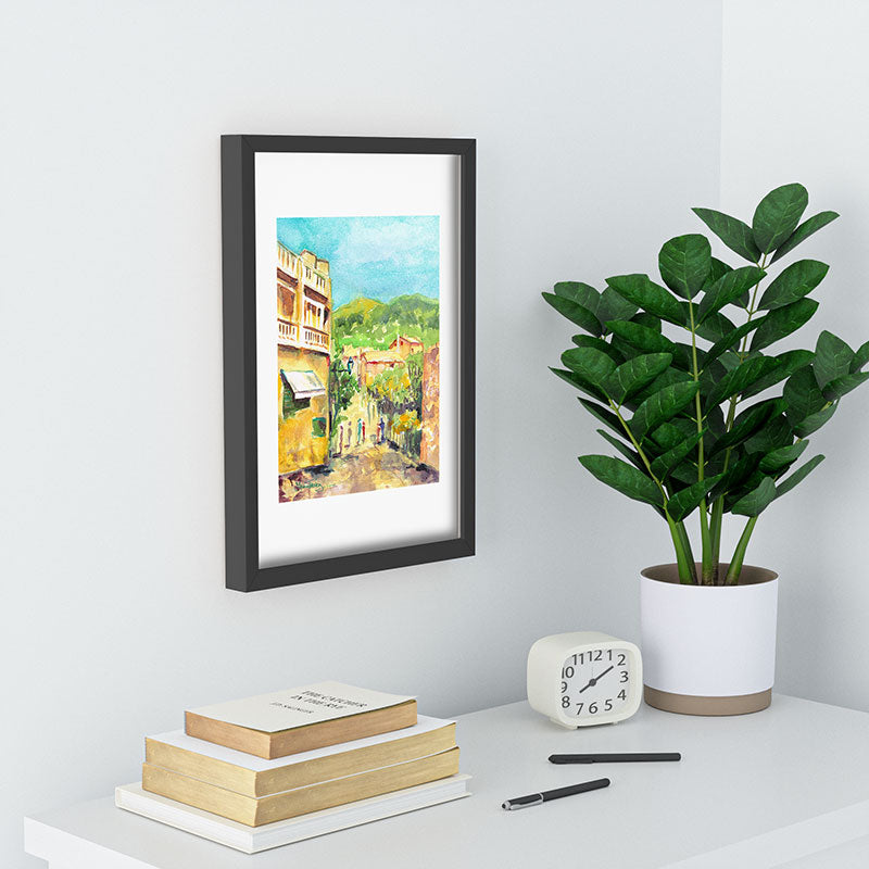 Laura Trevey Valldemossa Village Recessed Framing Rectangle