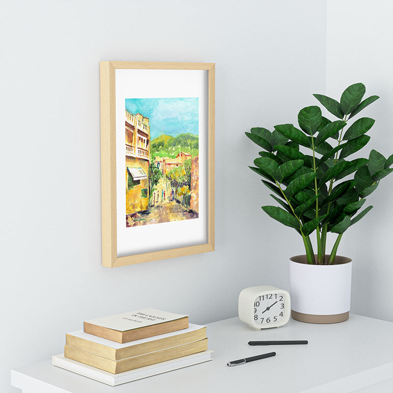 Laura Trevey Valldemossa Village Recessed Framing Rectangle