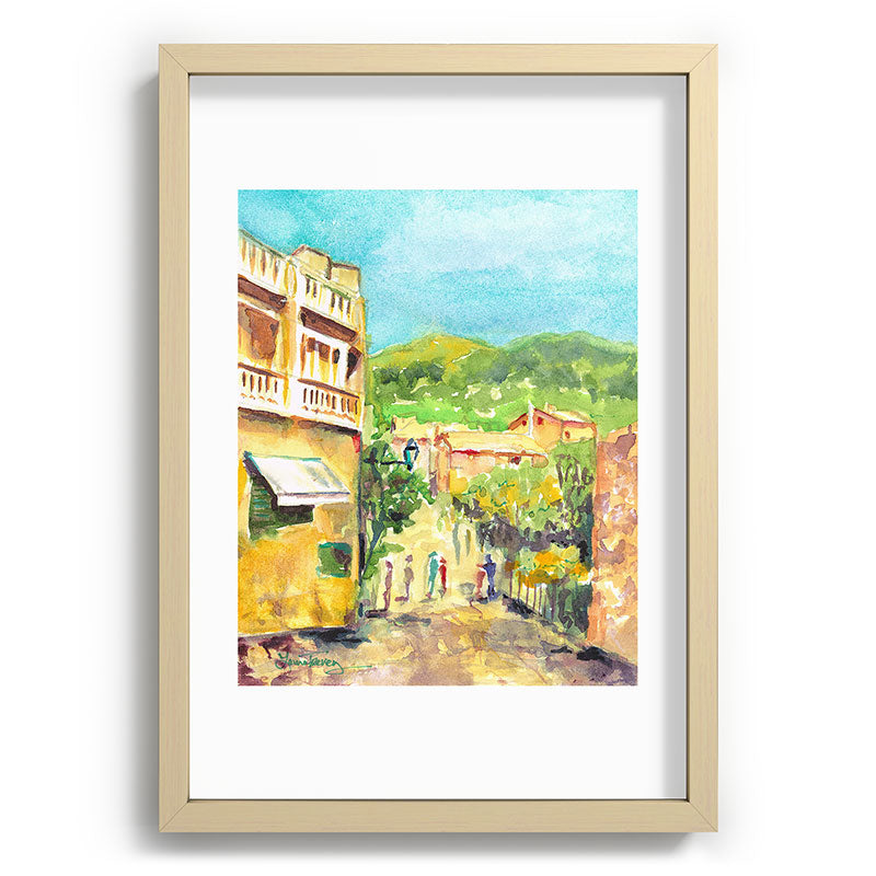 Laura Trevey Valldemossa Village Recessed Framing Rectangle