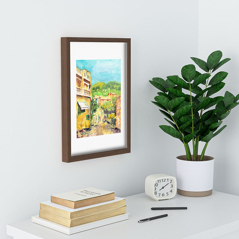 Laura Trevey Valldemossa Village Recessed Framing Rectangle