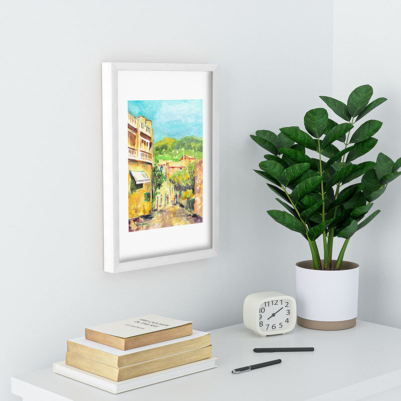 Laura Trevey Valldemossa Village Recessed Framing Rectangle