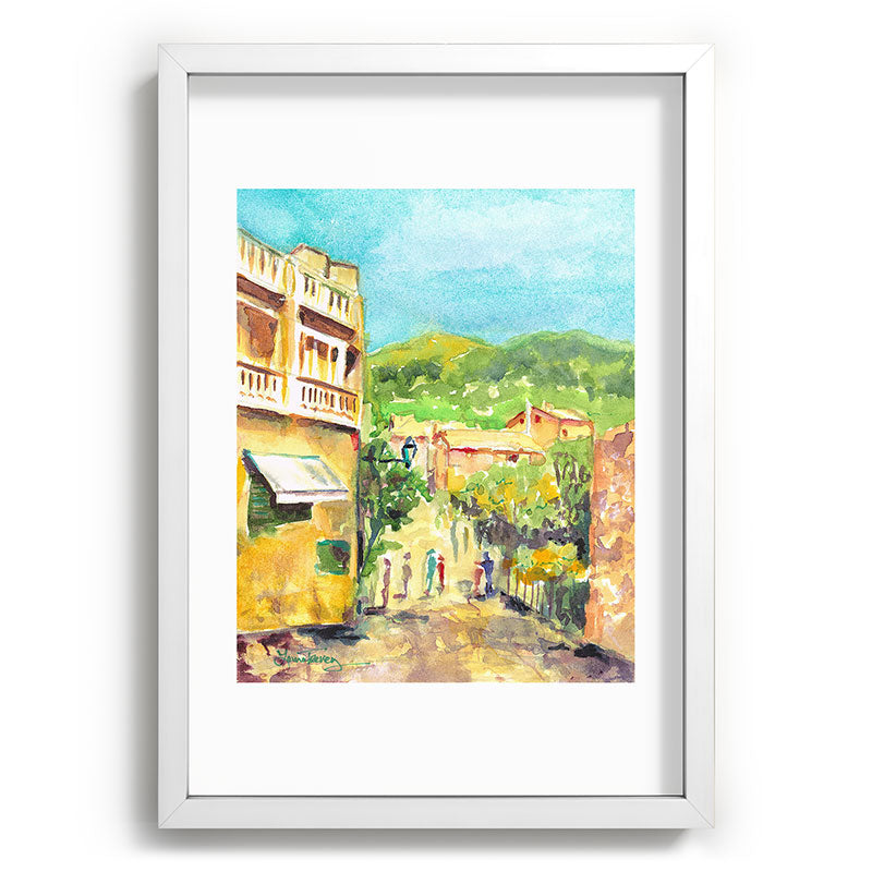 Laura Trevey Valldemossa Village Recessed Framing Rectangle