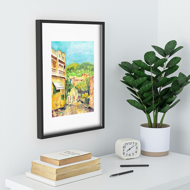 Laura Trevey Valldemossa Village Recessed Framing Rectangle