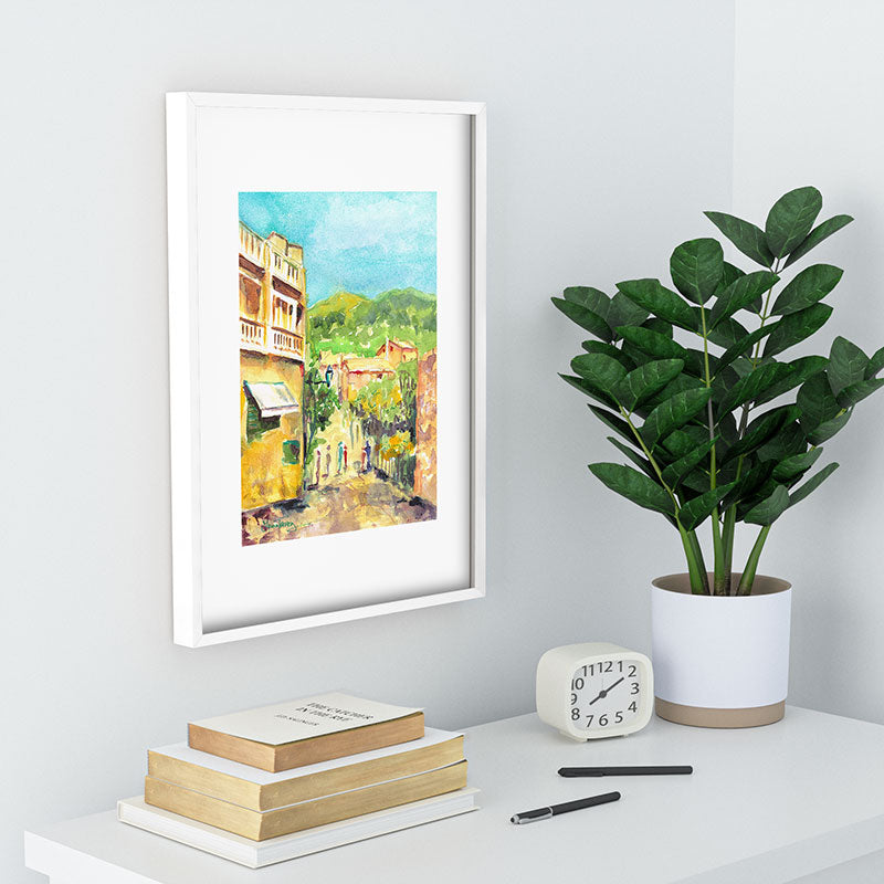 Laura Trevey Valldemossa Village Recessed Framing Rectangle