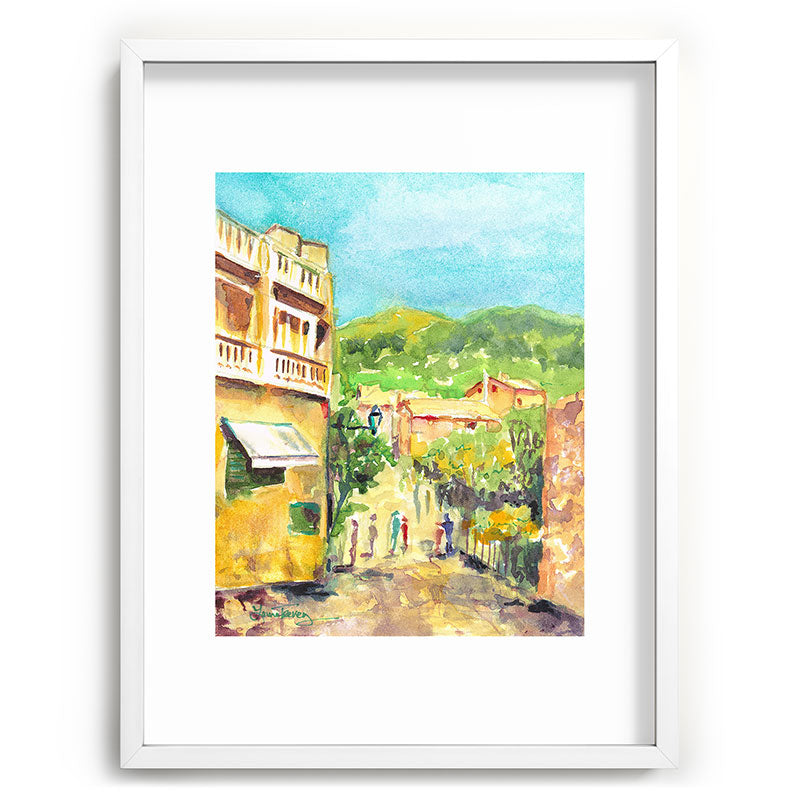 Laura Trevey Valldemossa Village Recessed Framing Rectangle