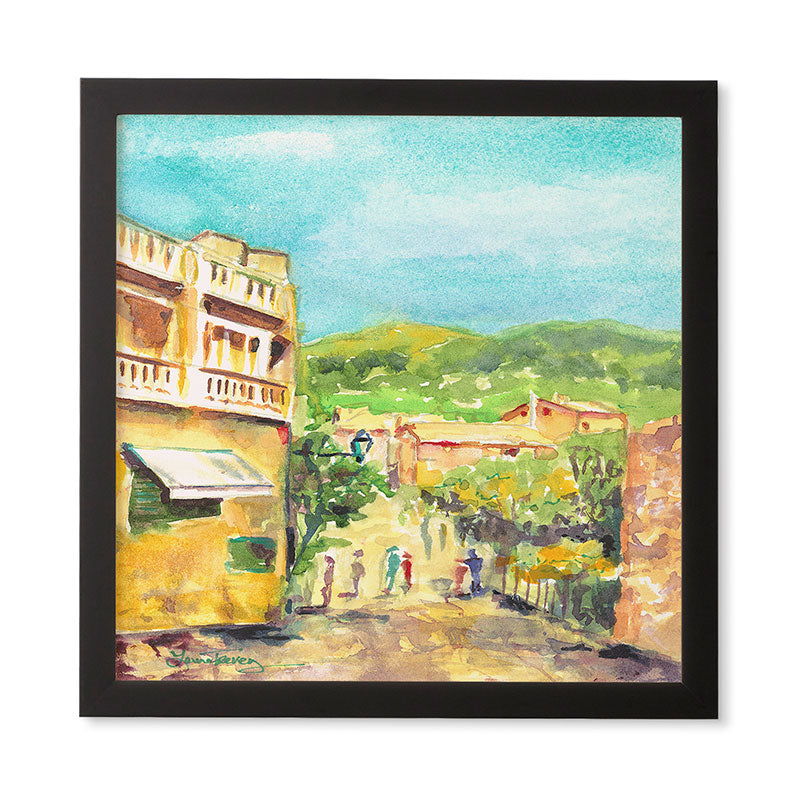 Laura Trevey Valldemossa Village Framed Wall Art
