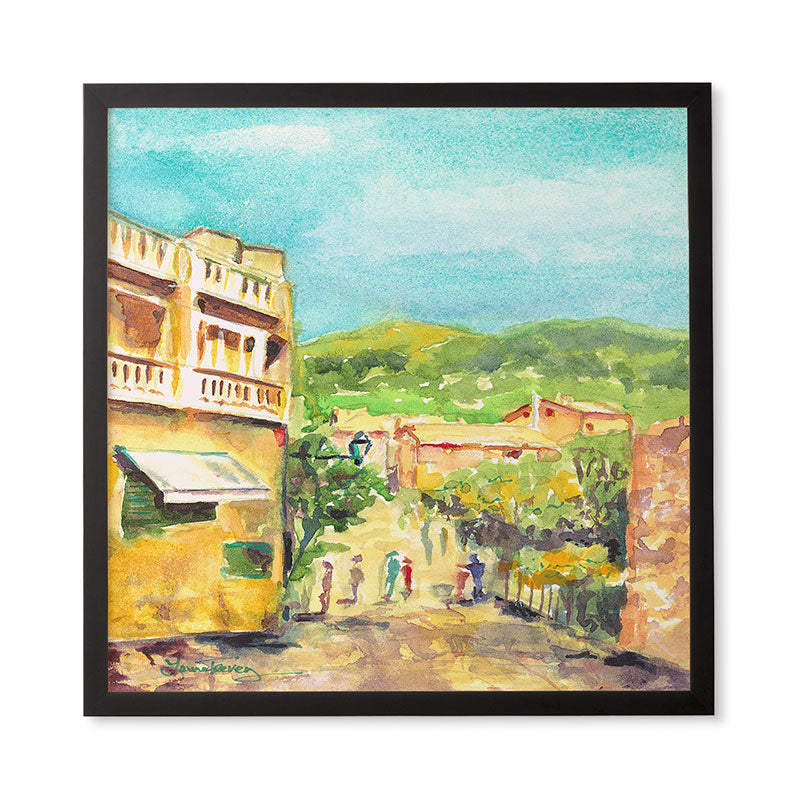 Laura Trevey Valldemossa Village Framed Wall Art