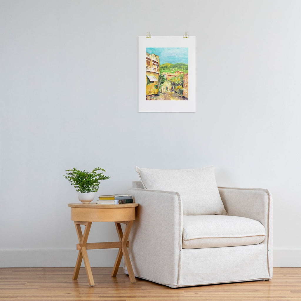 Laura Trevey Valldemossa Village Art Print