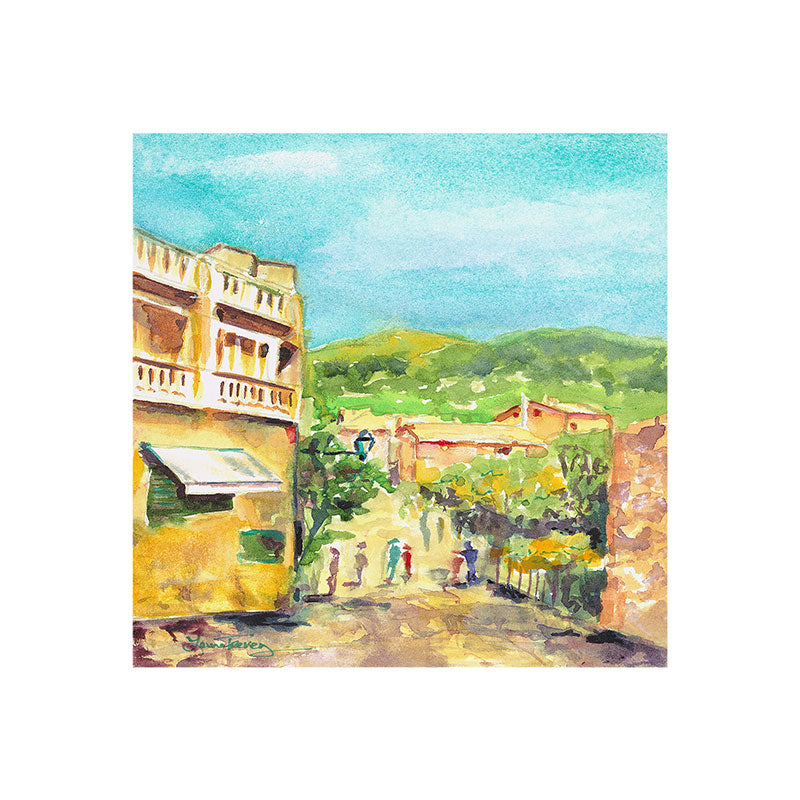 Laura Trevey Valldemossa Village Art Print