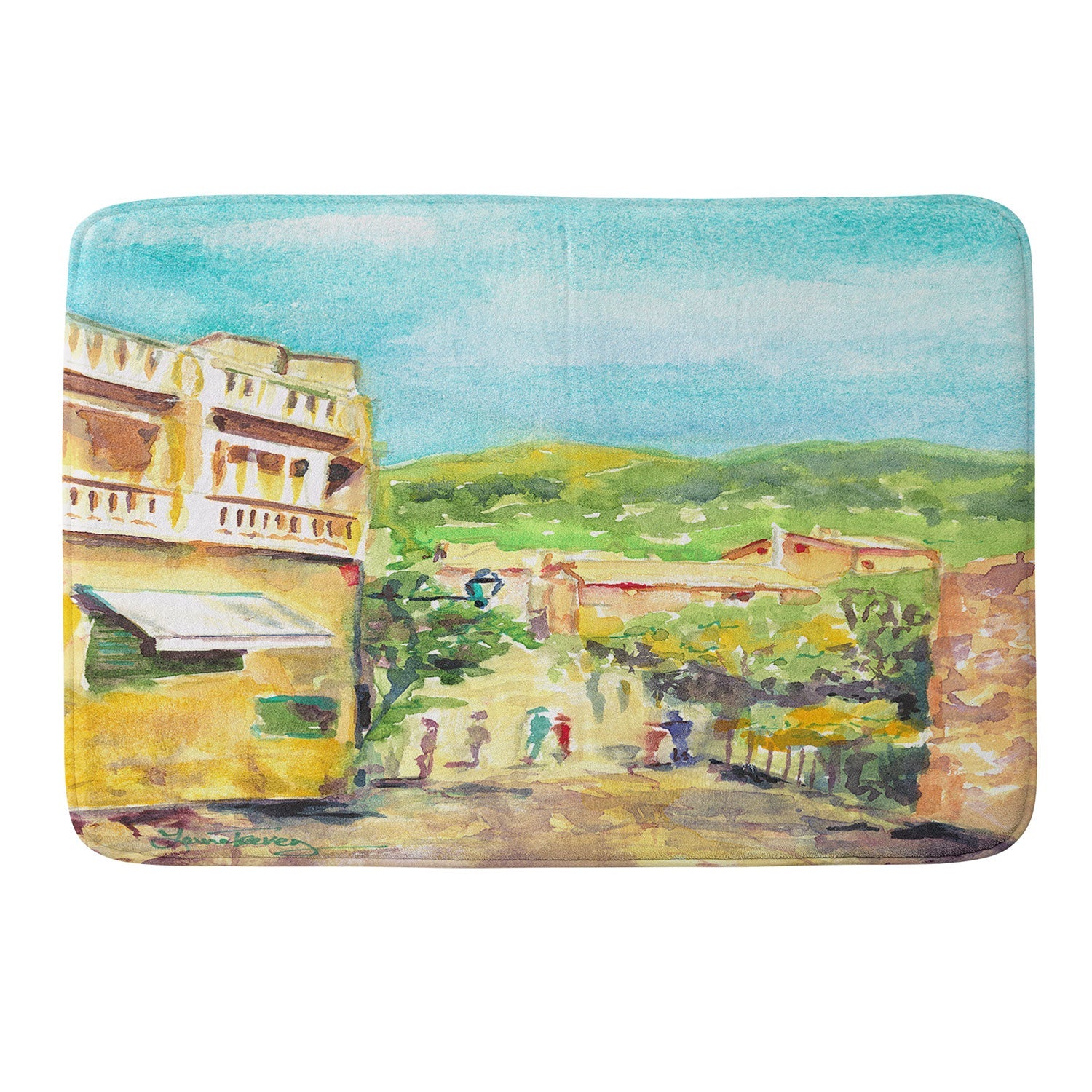 Laura Trevey Valldemossa Village Memory Foam Bath Mat