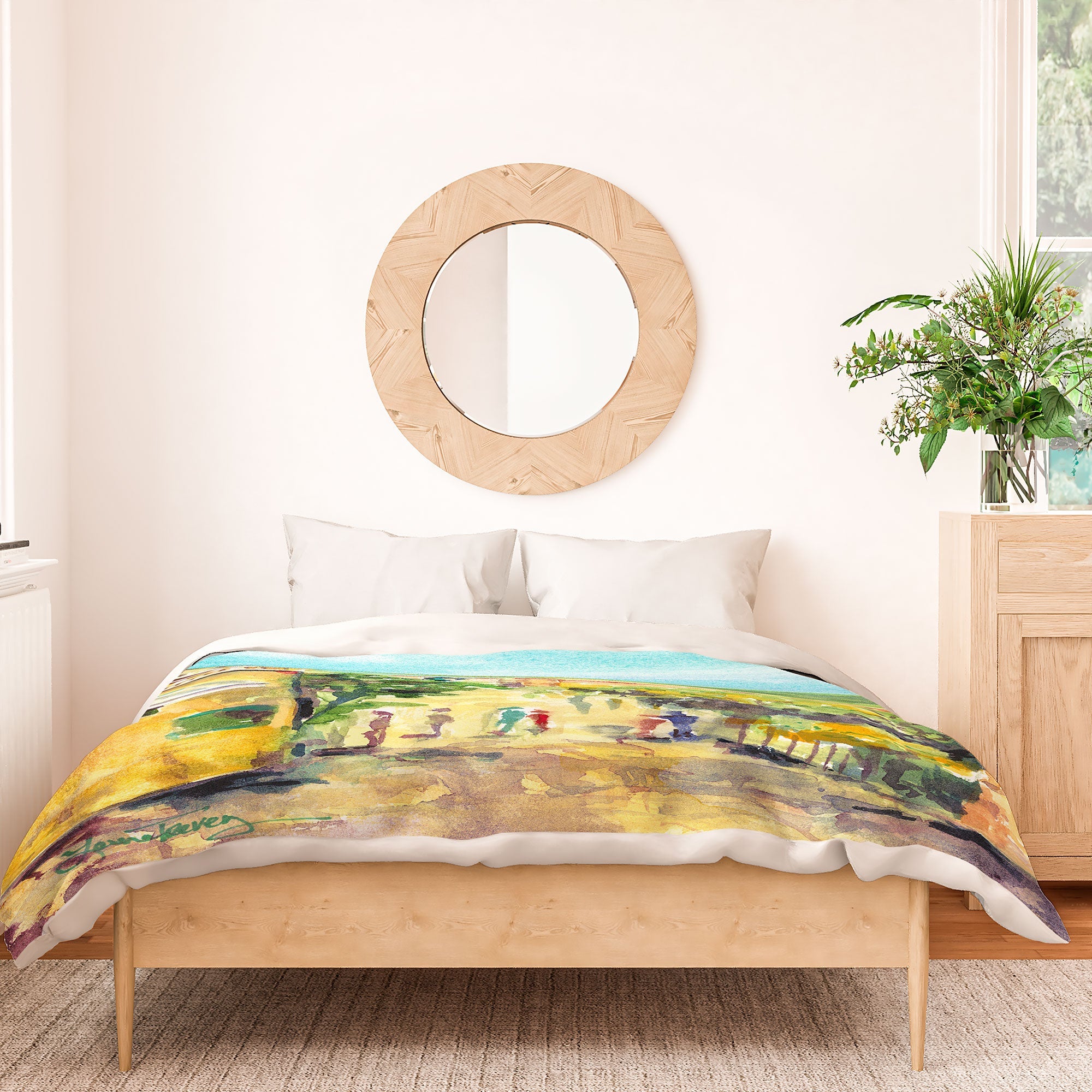 Laura Trevey Valldemossa Village Duvet Cover