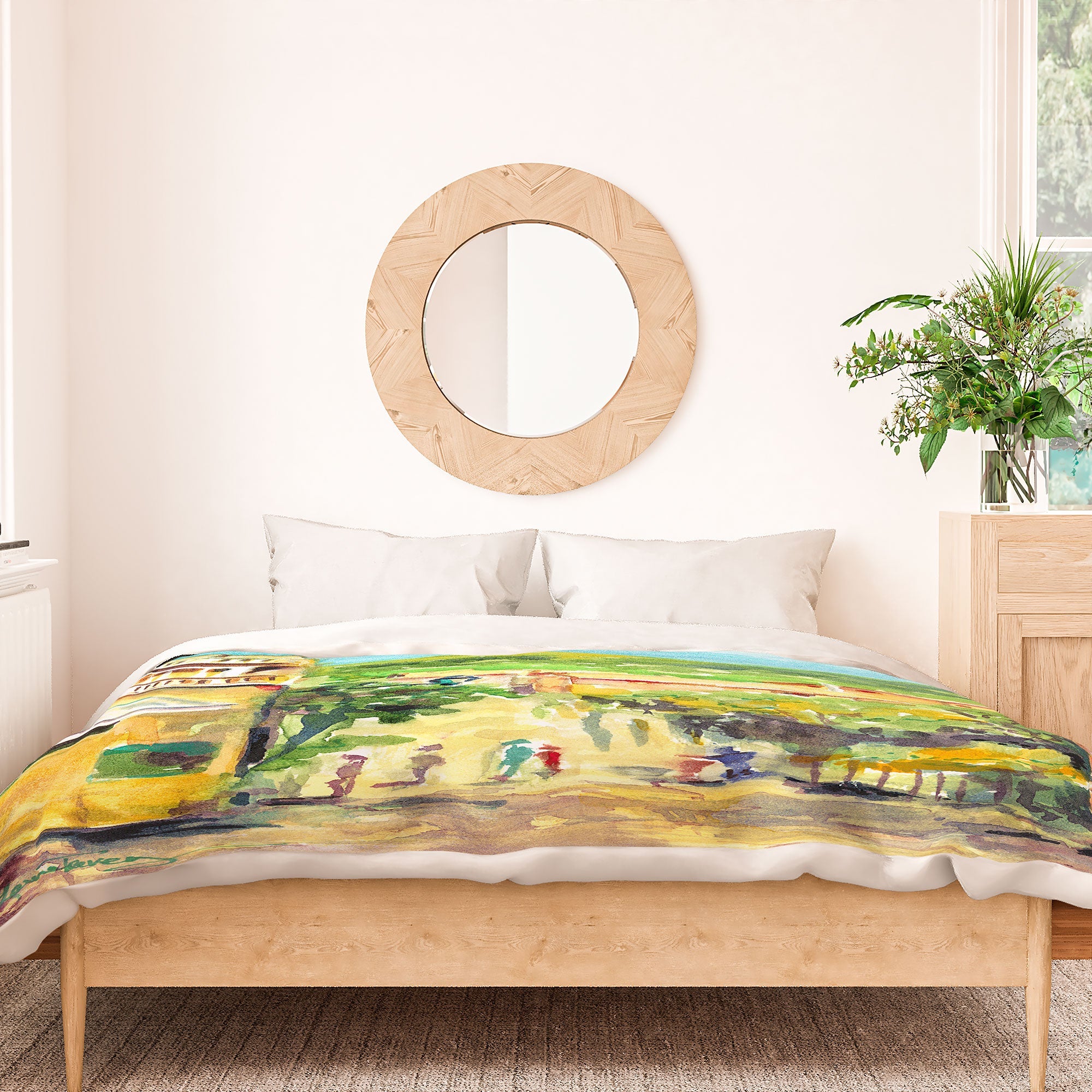 Laura Trevey Valldemossa Village Duvet Cover