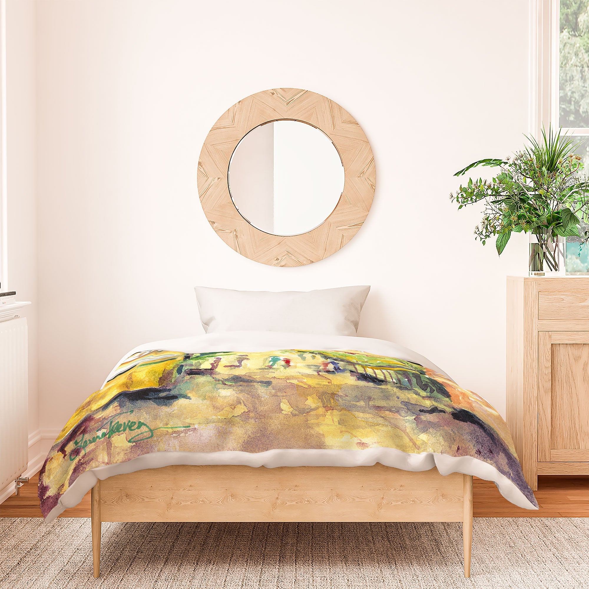 Laura Trevey Valldemossa Village Duvet Cover