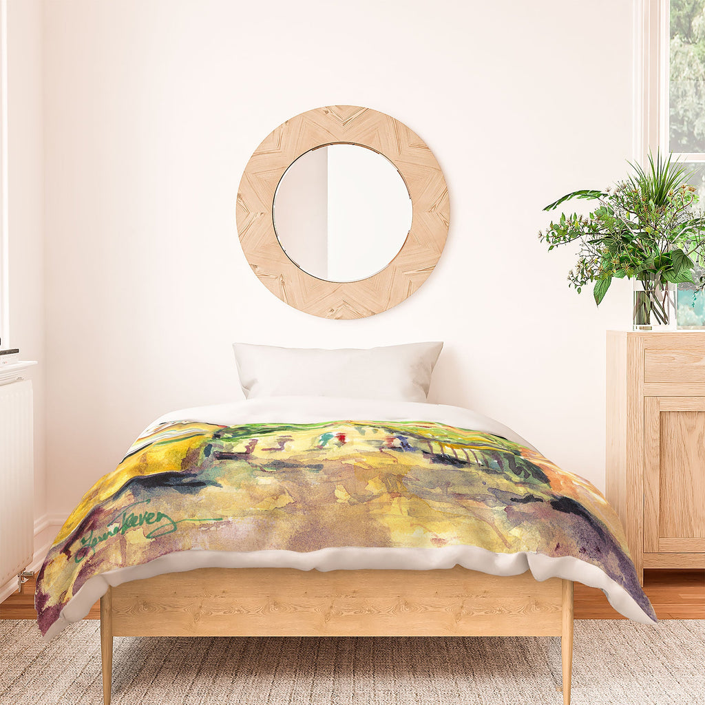 Laura Trevey Valldemossa Village Duvet Cover