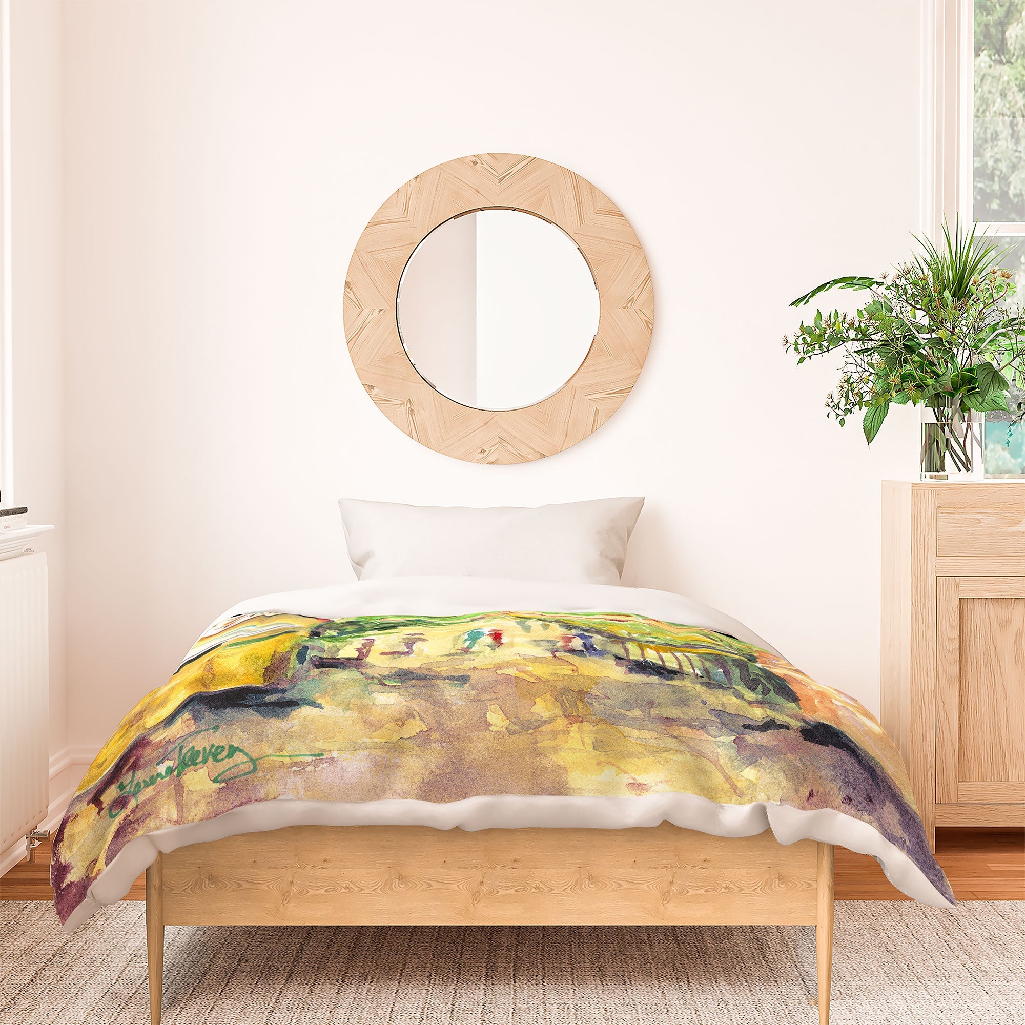Laura Trevey Valldemossa Village Duvet Cover