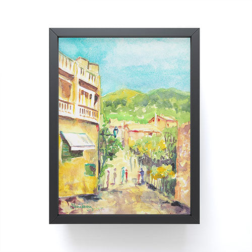 Laura Trevey Valldemossa Village Framed Mini Art Print