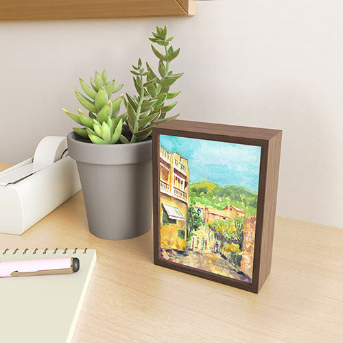 Laura Trevey Valldemossa Village Framed Mini Art Print