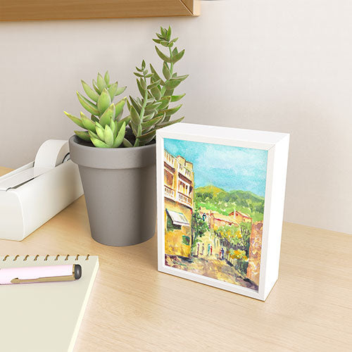 Laura Trevey Valldemossa Village Framed Mini Art Print