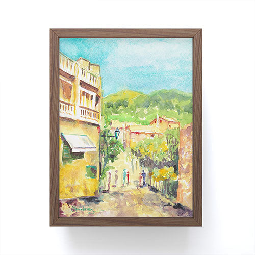 Laura Trevey Valldemossa Village Framed Mini Art Print