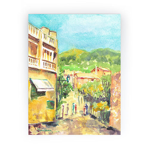 Laura Trevey Valldemossa Village Mini Art Print