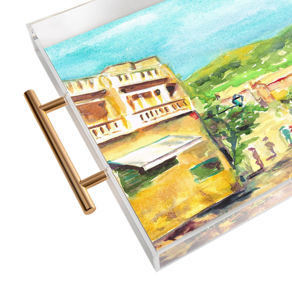 Laura Trevey Valldemossa Village Acrylic Tray