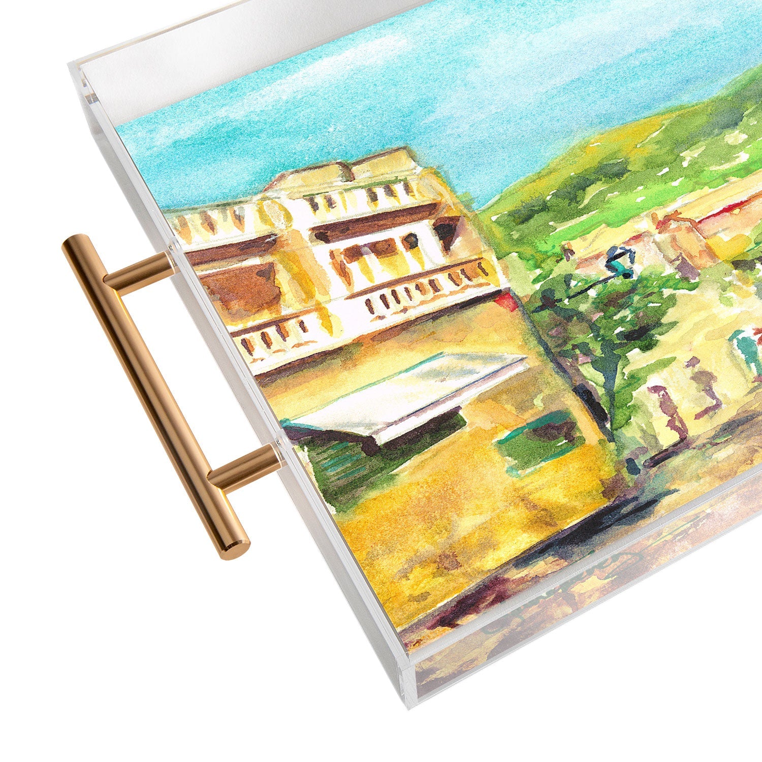 Laura Trevey Valldemossa Village Acrylic Tray