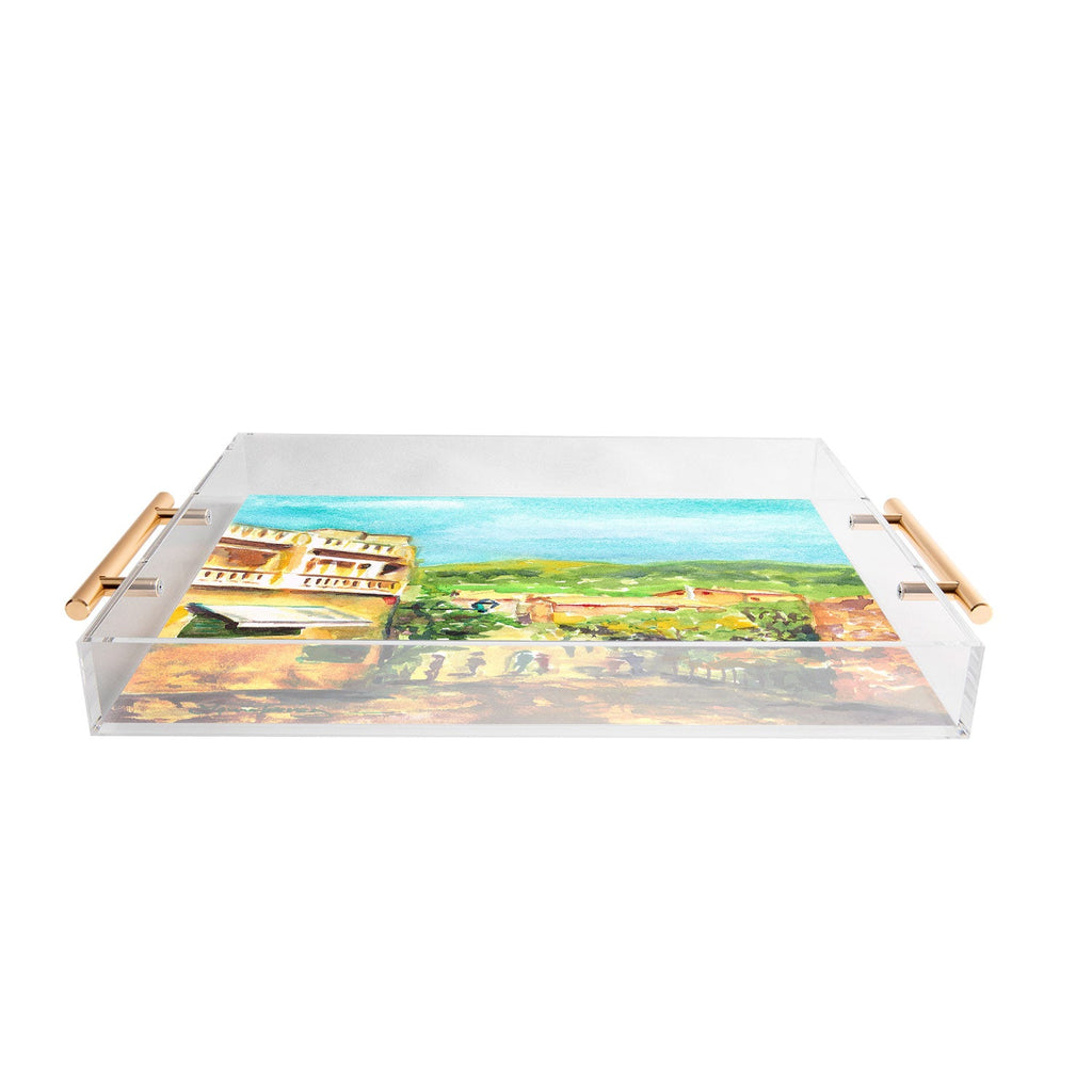 Laura Trevey Valldemossa Village Acrylic Tray