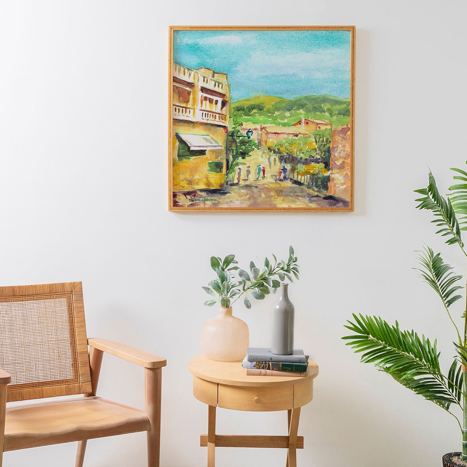 Laura Trevey Valldemossa Village Framed Wall Art