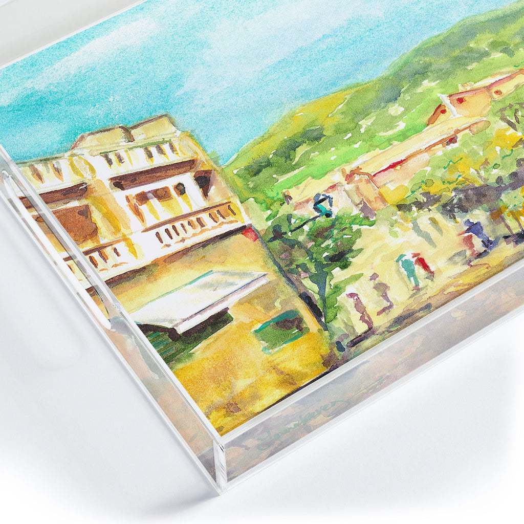 Laura Trevey Valldemossa Village Acrylic Tray