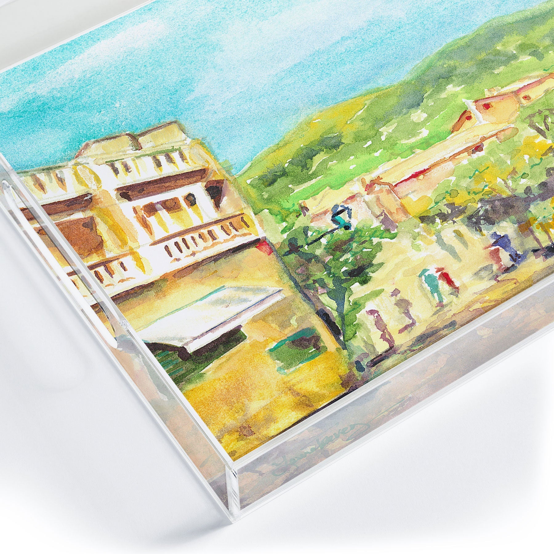 Laura Trevey Valldemossa Village Acrylic Tray