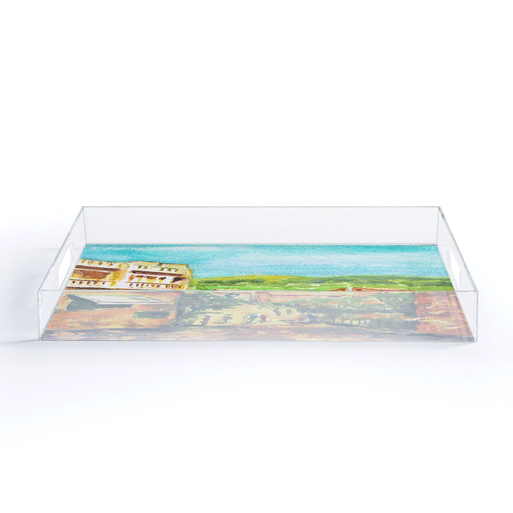 Laura Trevey Valldemossa Village Acrylic Tray