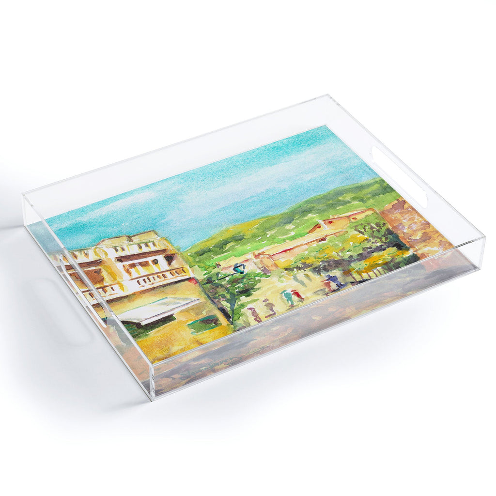 Laura Trevey Valldemossa Village Acrylic Tray