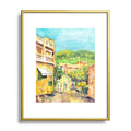 Laura Trevey Valldemossa Village Metal Framed Art Print