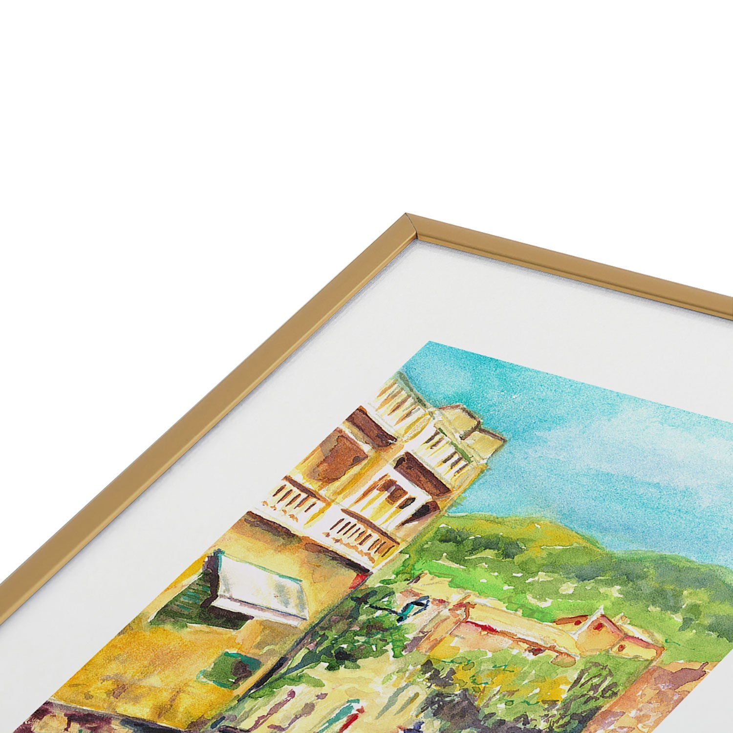 Laura Trevey Valldemossa Village Metal Framed Art Print
