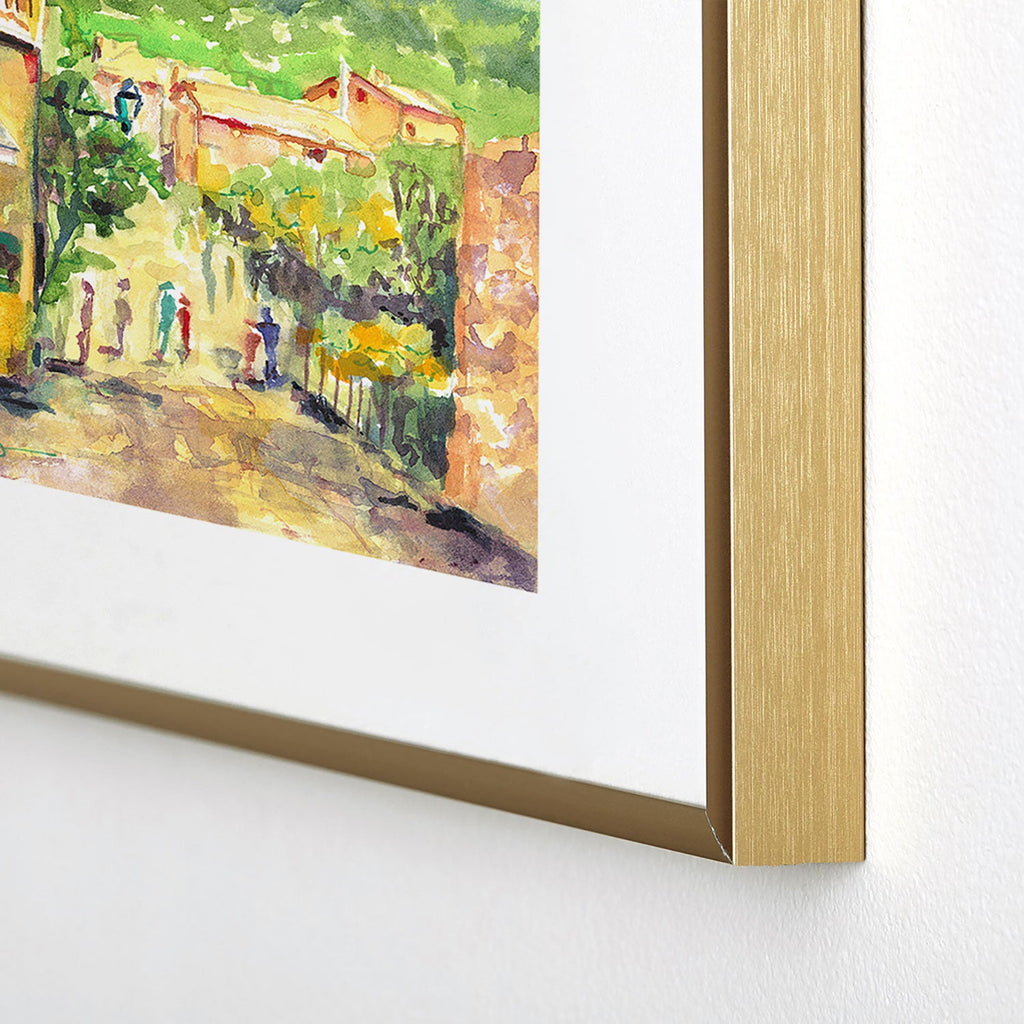 Laura Trevey Valldemossa Village Metal Framed Art Print