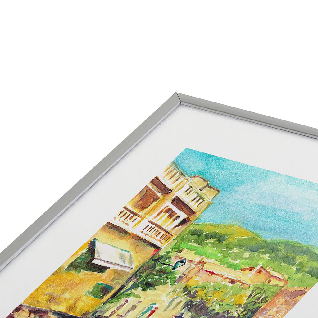 Laura Trevey Valldemossa Village Metal Framed Art Print