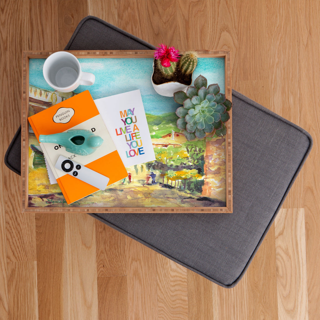 Laura Trevey Valldemossa Village Rectangular Tray