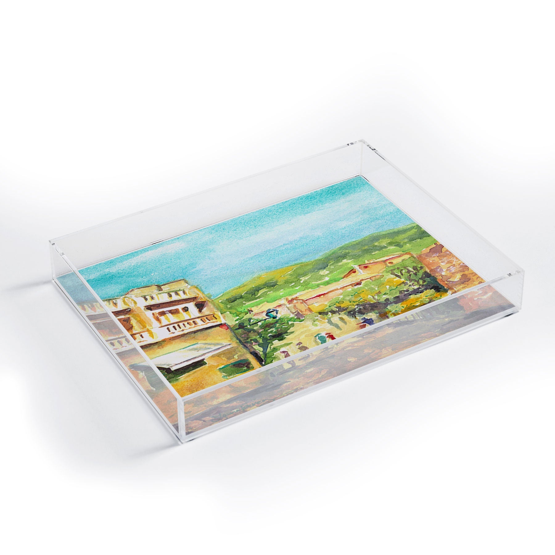 Laura Trevey Valldemossa Village Acrylic Tray