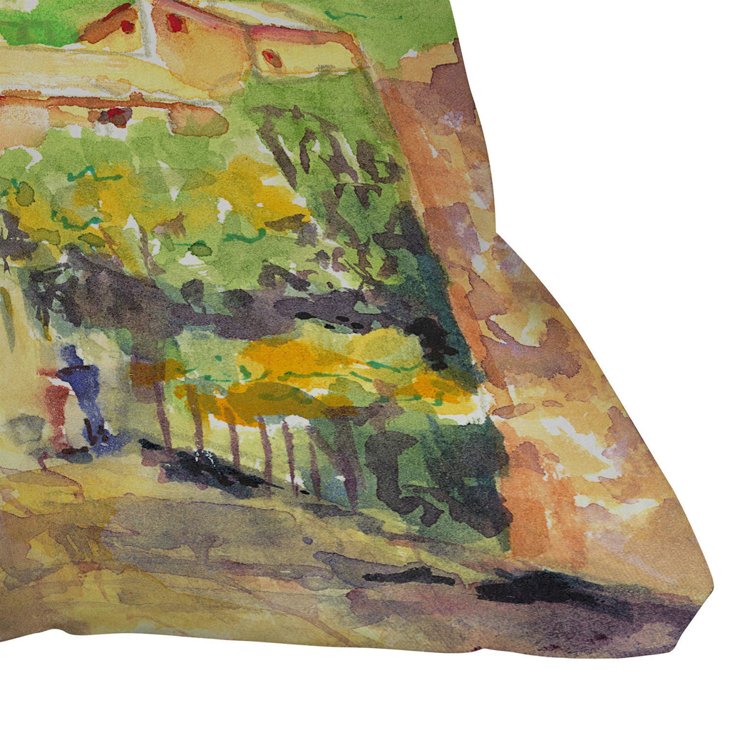 Laura Trevey Valldemossa Village Outdoor Throw Pillow