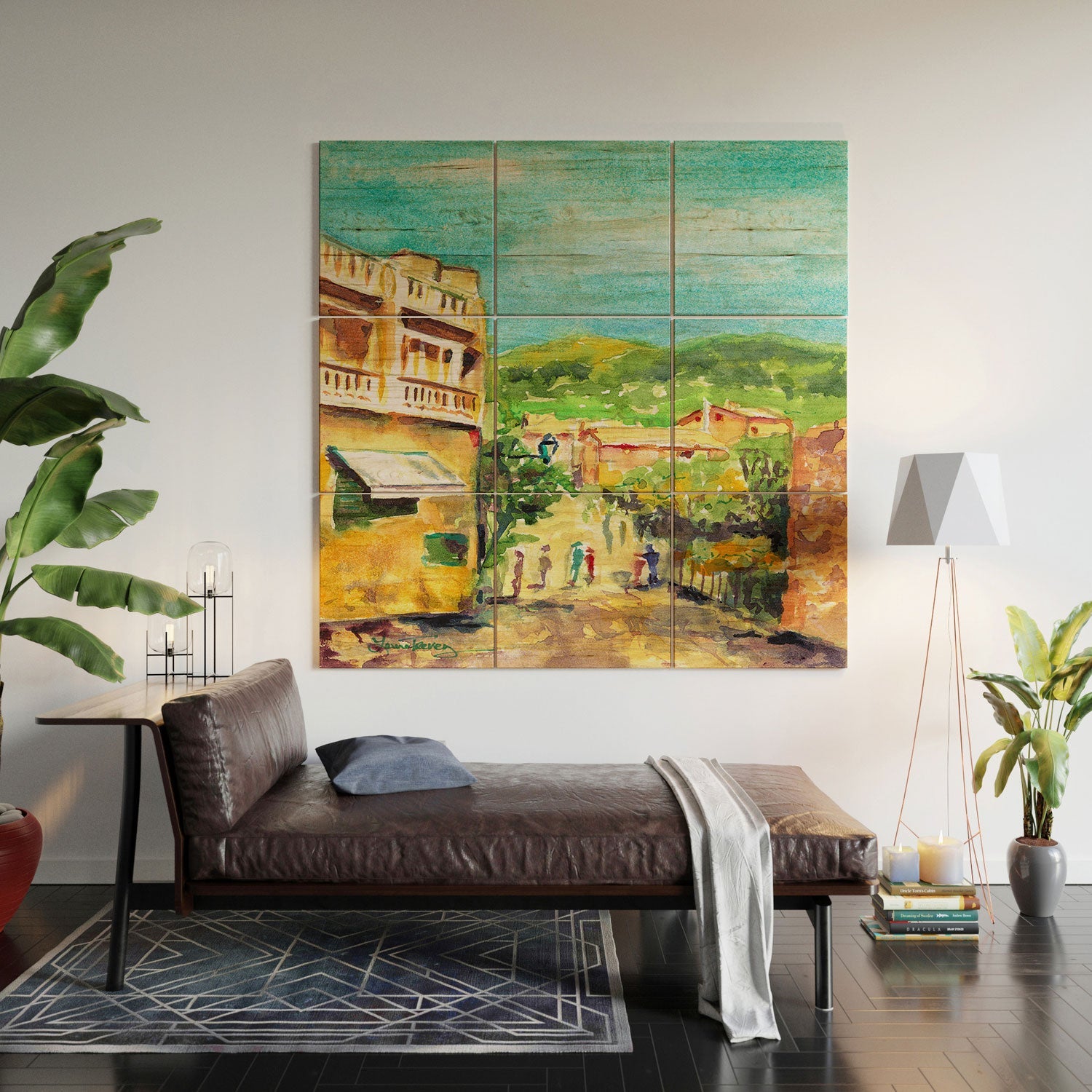 Laura Trevey Valldemossa Village Wood Wall Mural