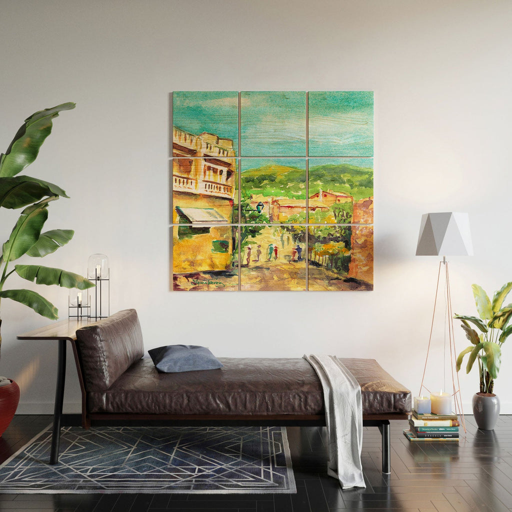 Laura Trevey Valldemossa Village Wood Wall Mural