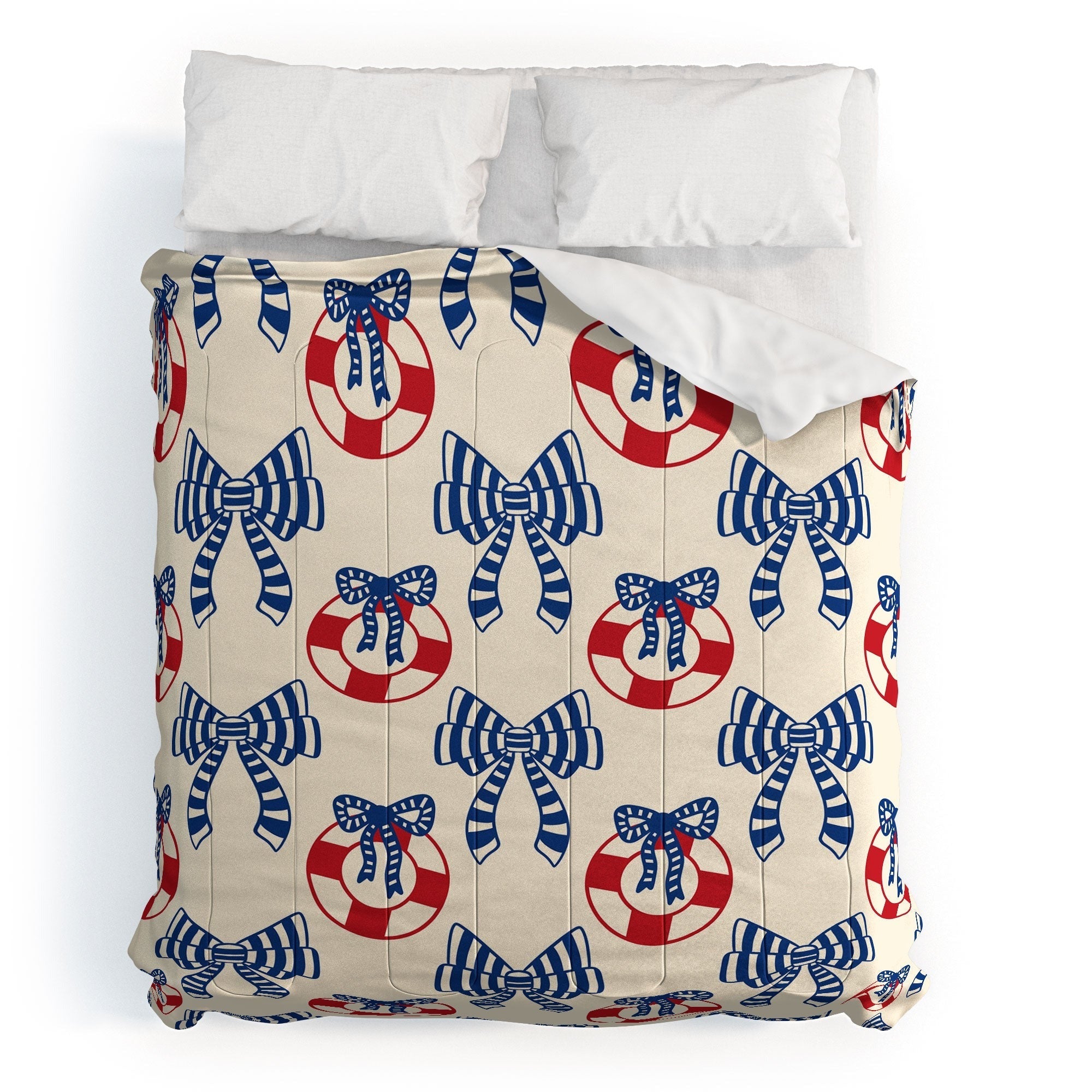 Design by Spark Nautical Christmas Bows Comforter