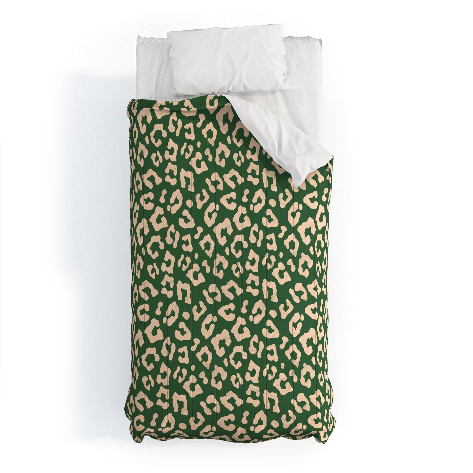 Avenie BR Cheetah Print In Green Comforter