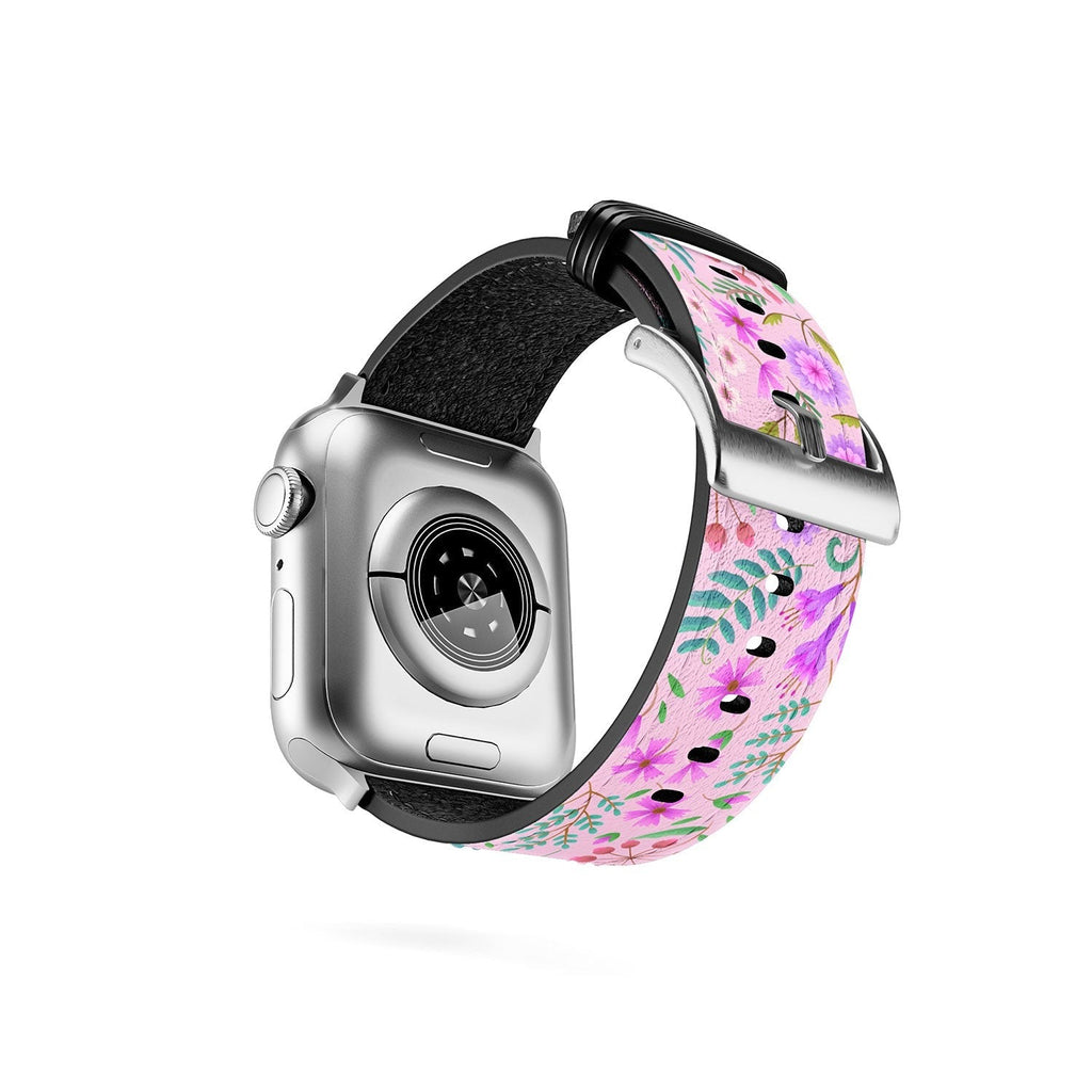 Pimlada Phuapradit Ditsy Purple Floral Half Drop Apple Watch Band