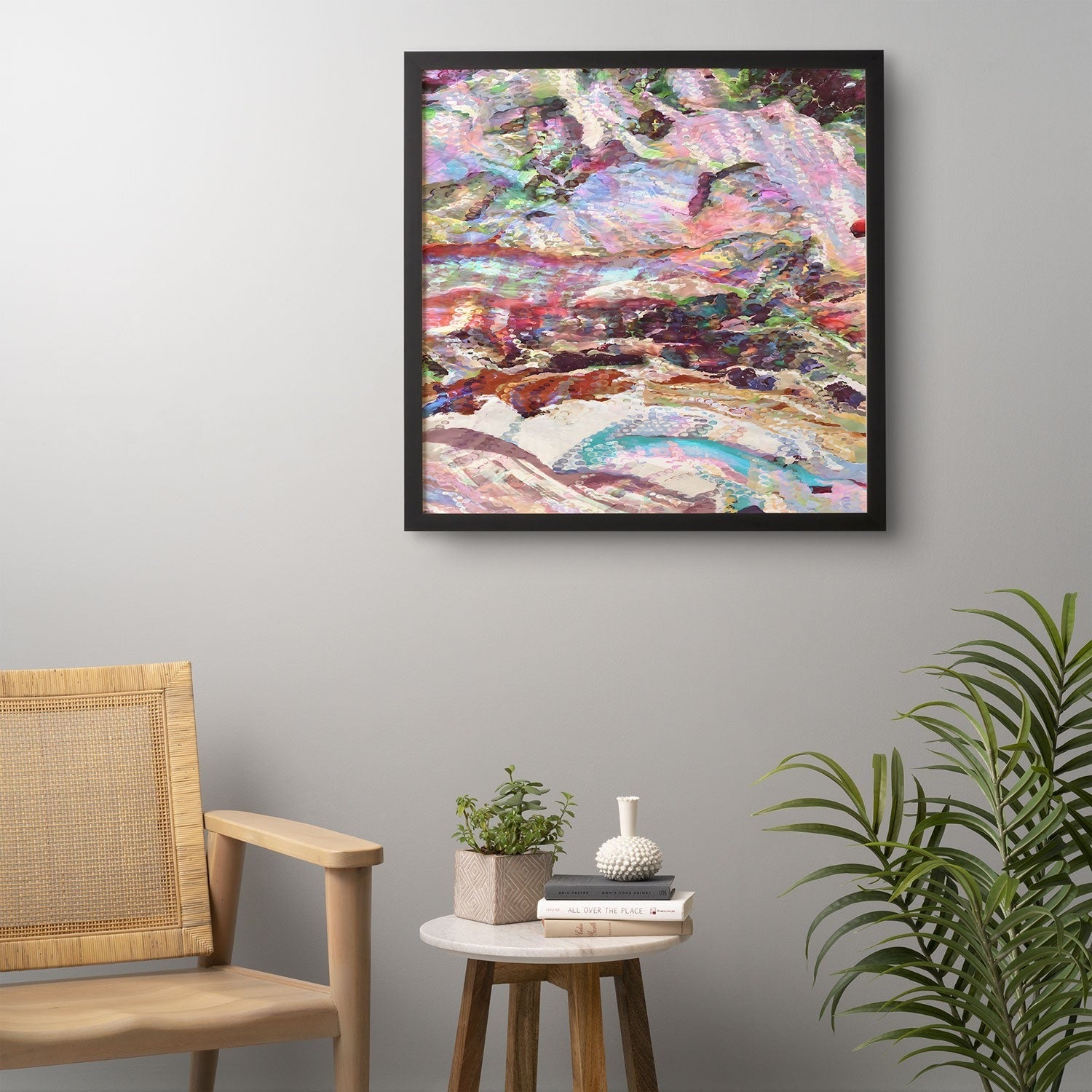83 Oranges Sequin Haze Framed Wall Art