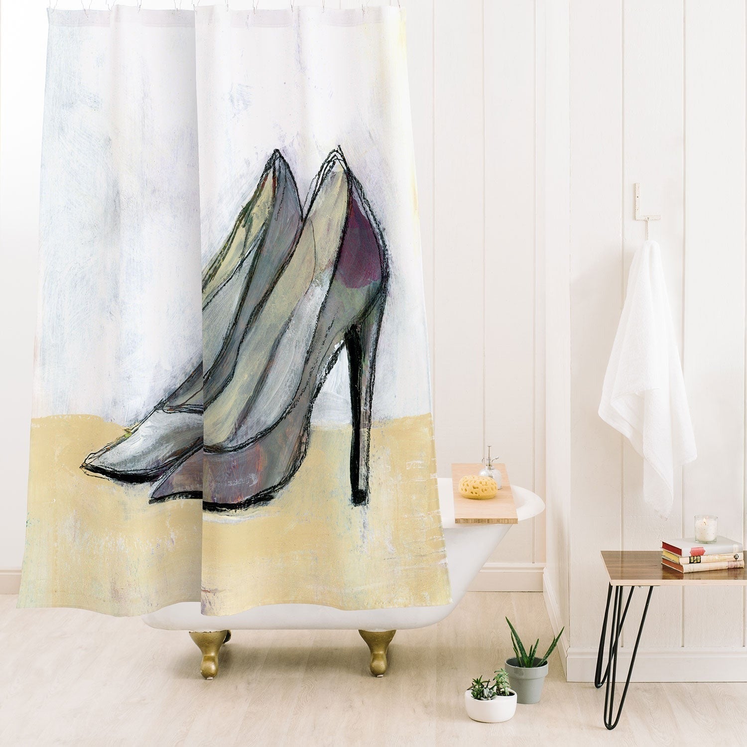 Sophia Buddenhagen Grey Stiletto Shower Curtain