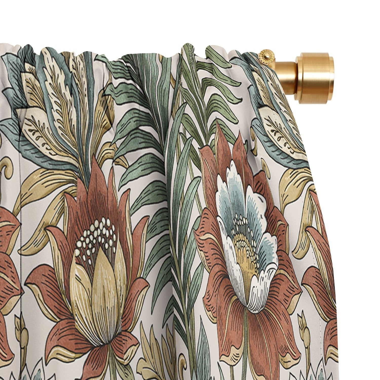 Marta Barragan Camarasa Retro Jungle Garden Blackout Window Curtain