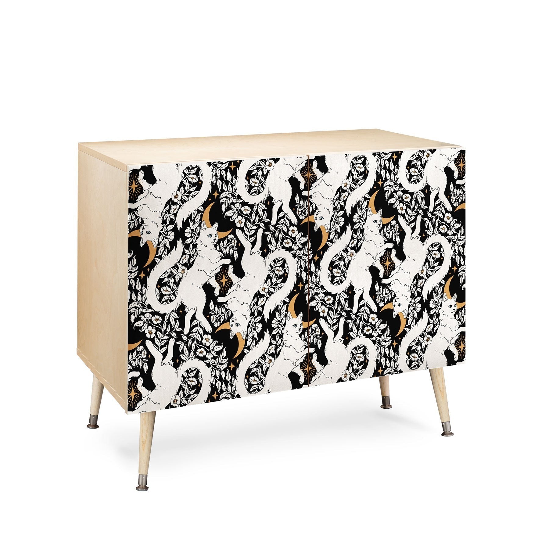Avenie Celestial Cats Gold Credenza