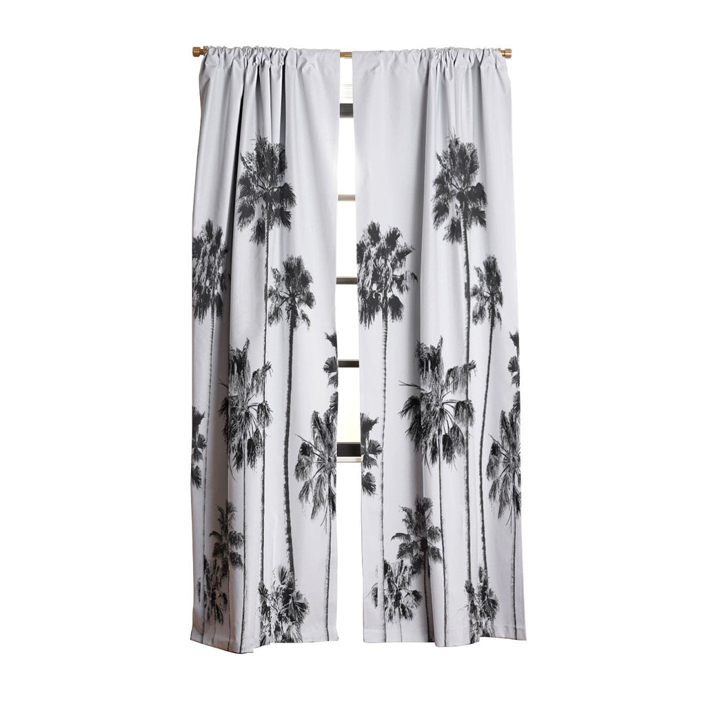 Gal Design Black And White Palms Blackout Non Repeat